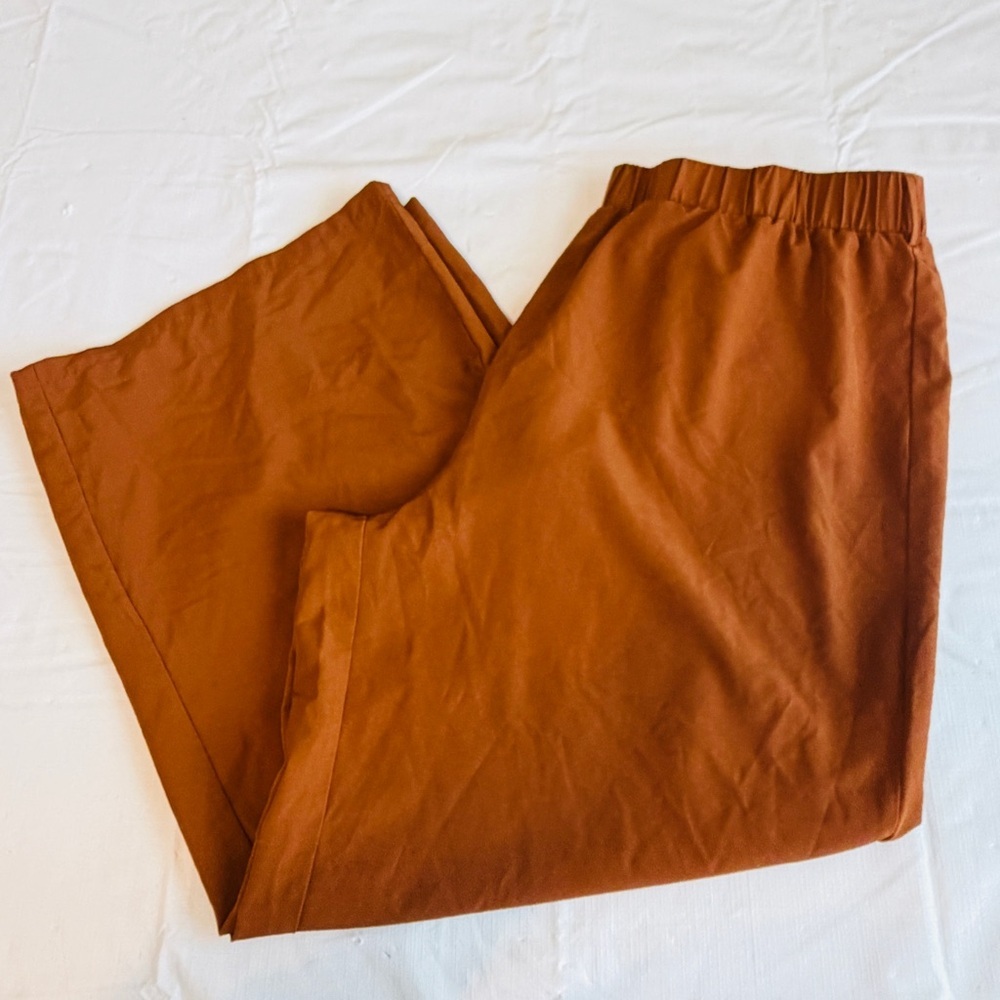 SHEIN Women's Wide Leg Pants in Rust